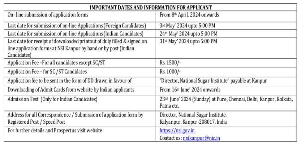 Online Exam Important News and Dates